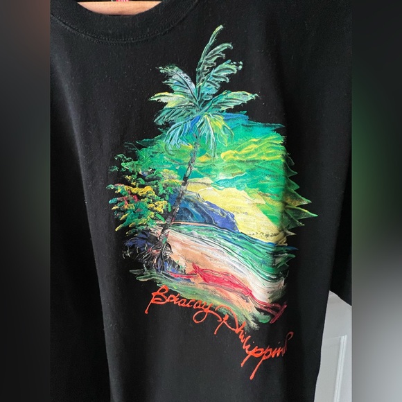 Boracay Hand Painted T-Shirt - Size: XL (fits like L) - Picture 4 of 4